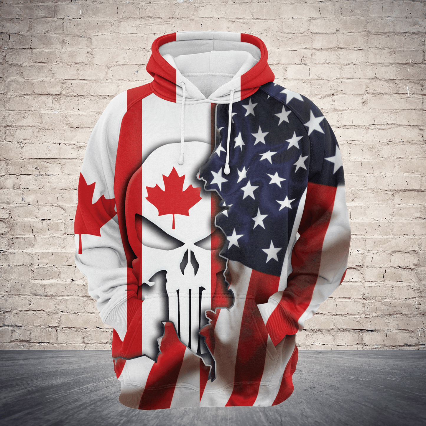 Canada Proud Skull Pullover Premium Hoodie, Perfect Outfit For Men And Women On Christmas New Year Autumn Winter