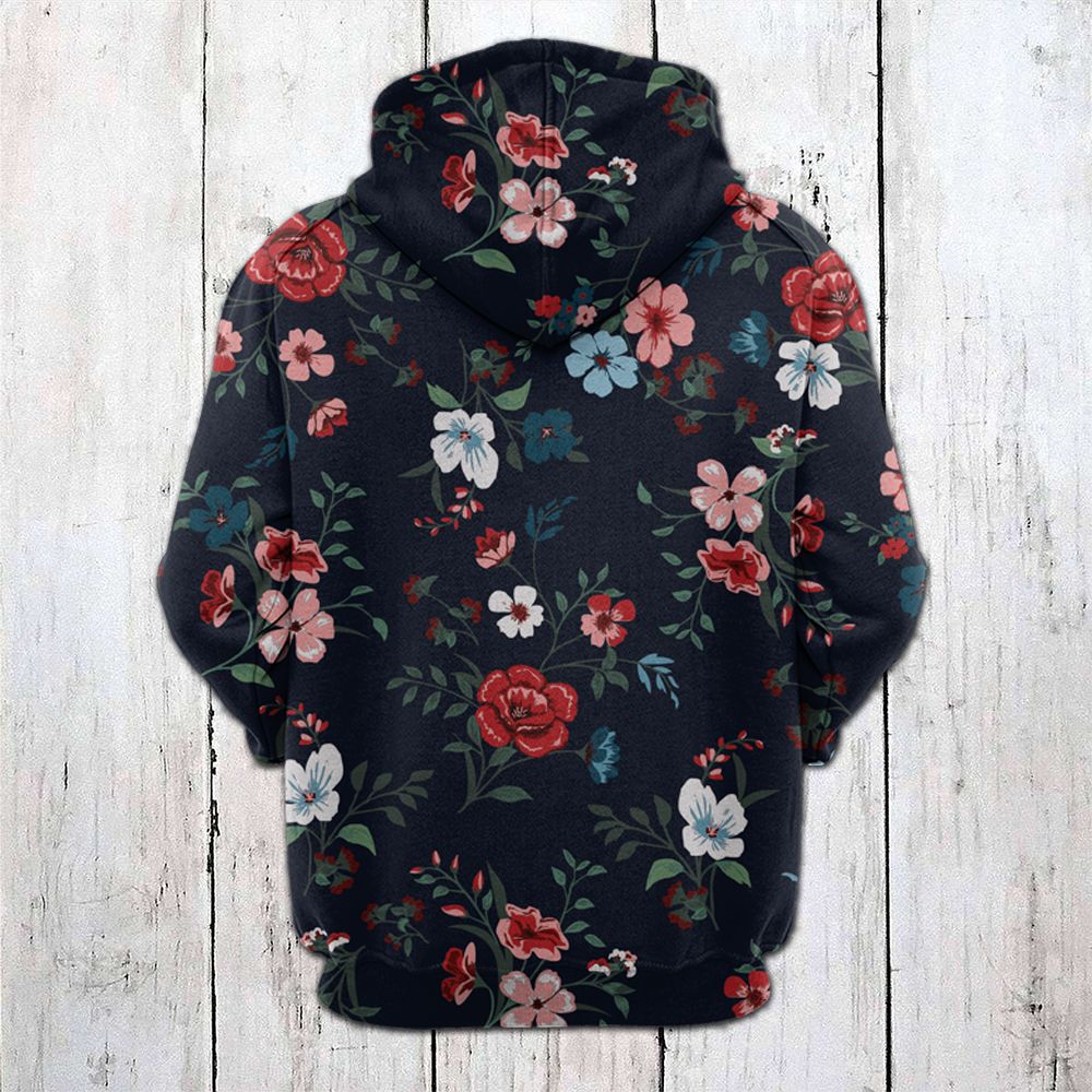 Penguin Tropical Floral Pullover Premium Hoodie, Perfect Outfit For Men And Women On Christmas New Year Autumn Winter