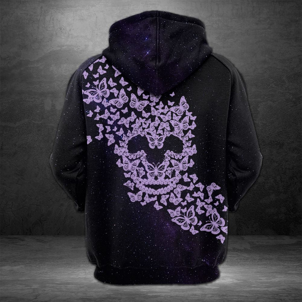 Butterfly Skull Pullover Premium Hoodie, Perfect Outfit For Men And Women On Christmas New Year Autumn Winter