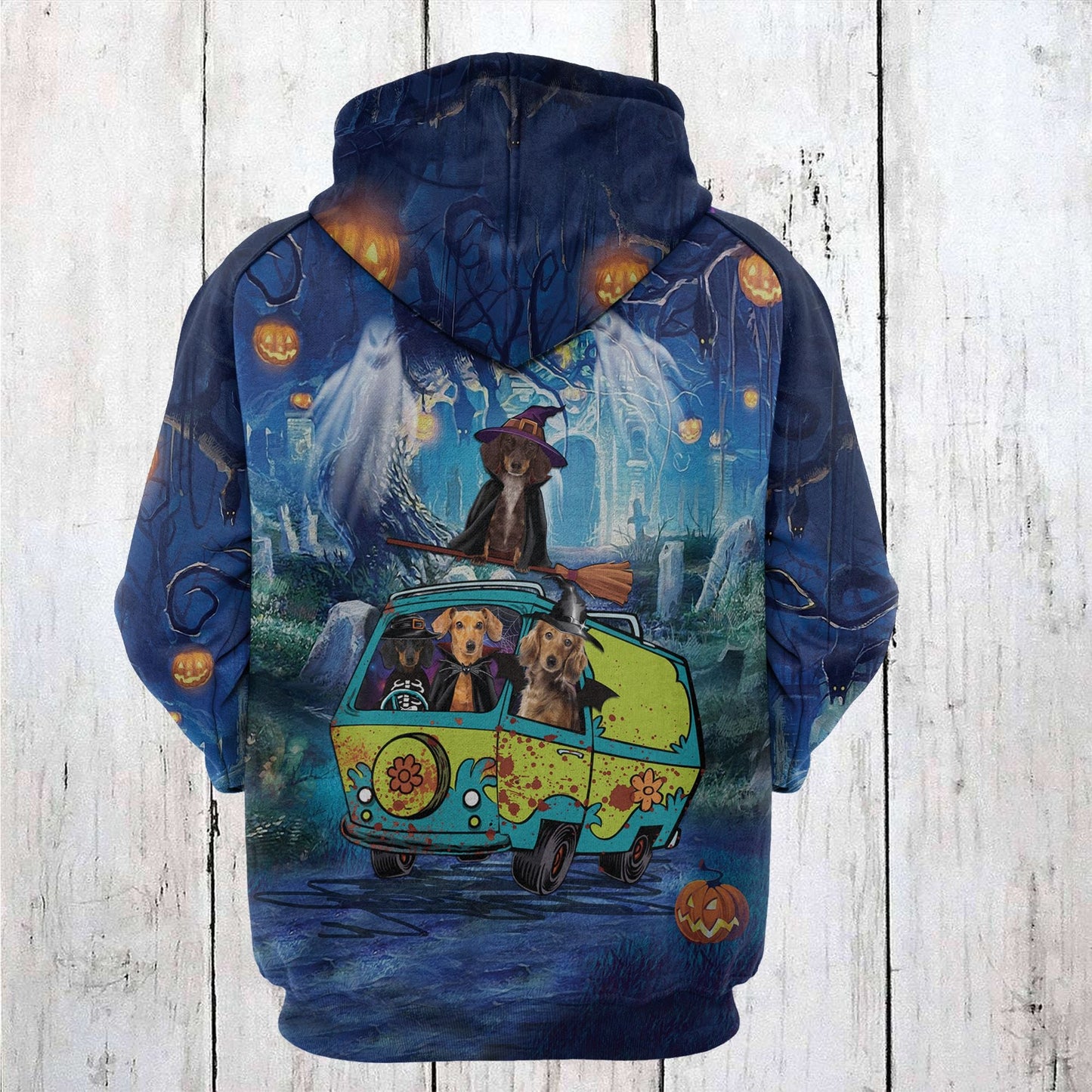 Dachshund Night Halloween Pullover Premium Hoodie, Perfect Outfit For Men And Women On Christmas New Year Autumn Winter