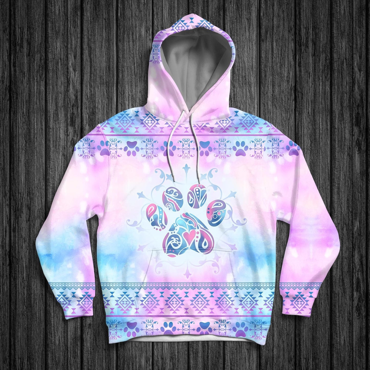 Cute Dog Purple Paws Premium Brown Hoodie, Perfect Outfit For Men And Women On Christmas New Year Autumn Winter