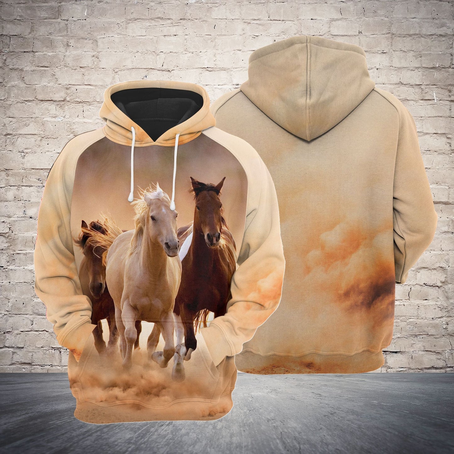 Horse Running Pullover Premium Hoodie, Perfect Outfit For Men And Women On Christmas New Year Autumn Winter