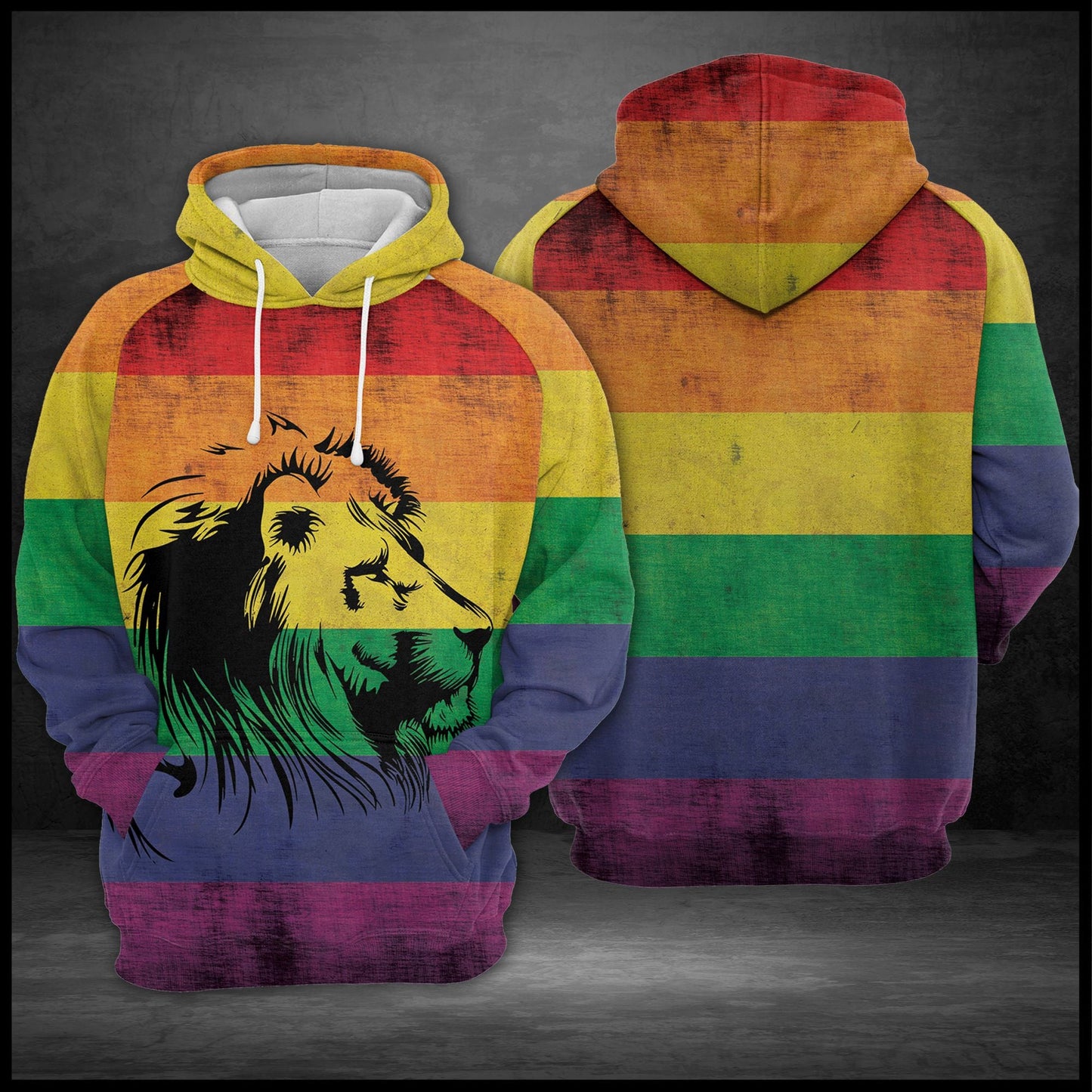 Lion LGBT Pullover Premium Hoodie, Perfect Outfit For Men And Women On Christmas New Year Autumn Winter