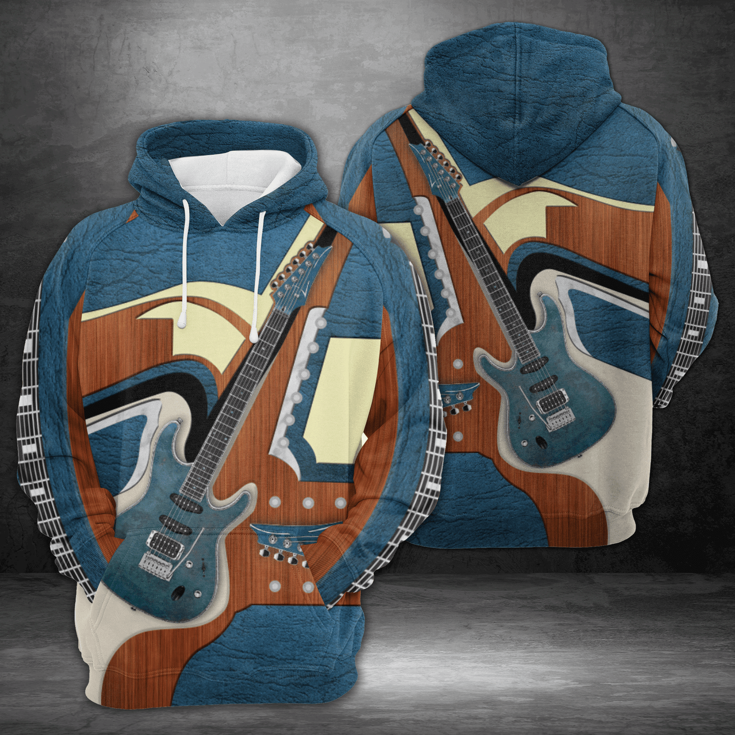 Electric Guitar Pullover Premium Hoodie, Perfect Outfit For Men And Women On Christmas New Year Autumn Winter
