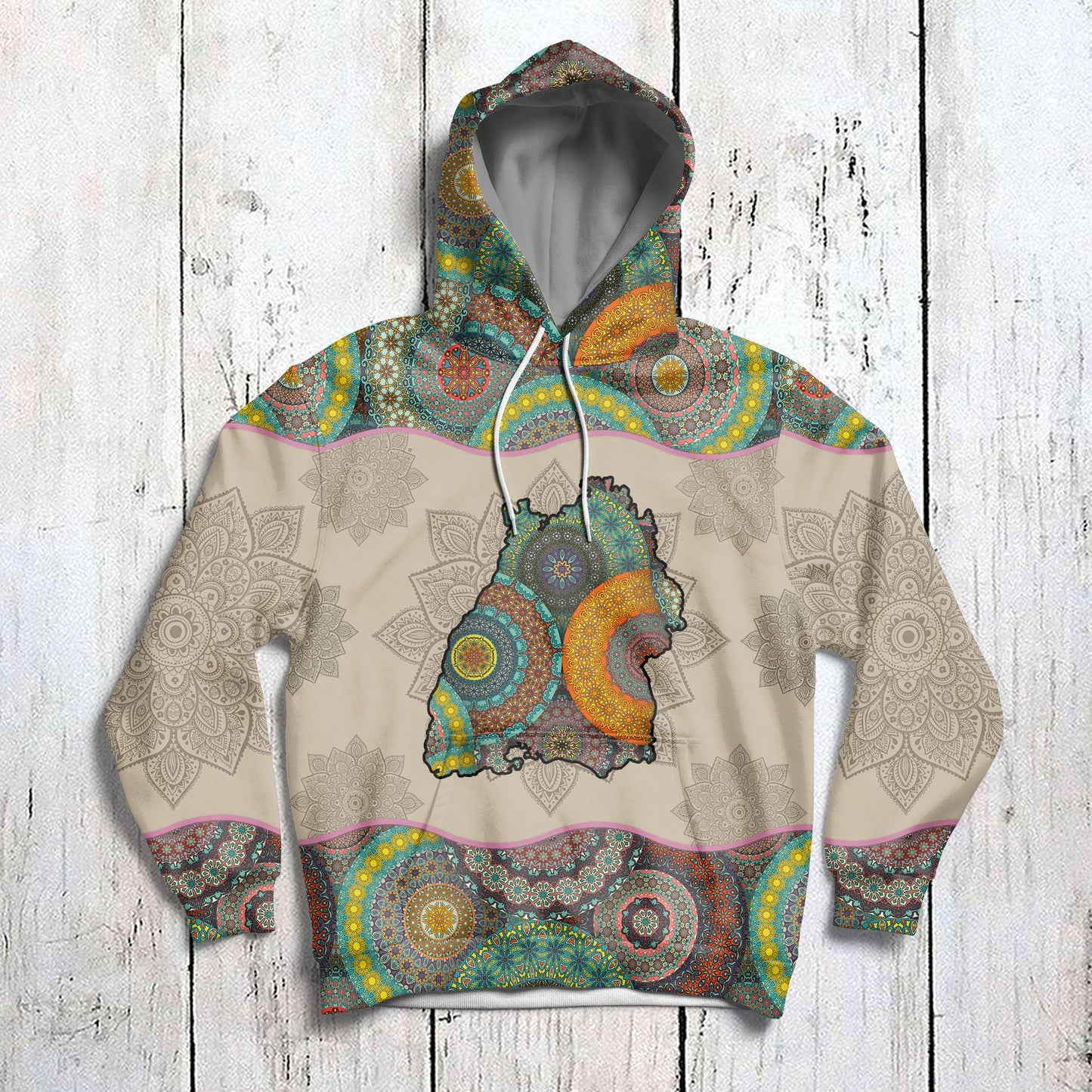 Awesome Baden-Württemberg Mandala Pullover Halloween Premium Hoodie, Perfect Outfit For Men And Women On Christmas New Year Autumn Winter