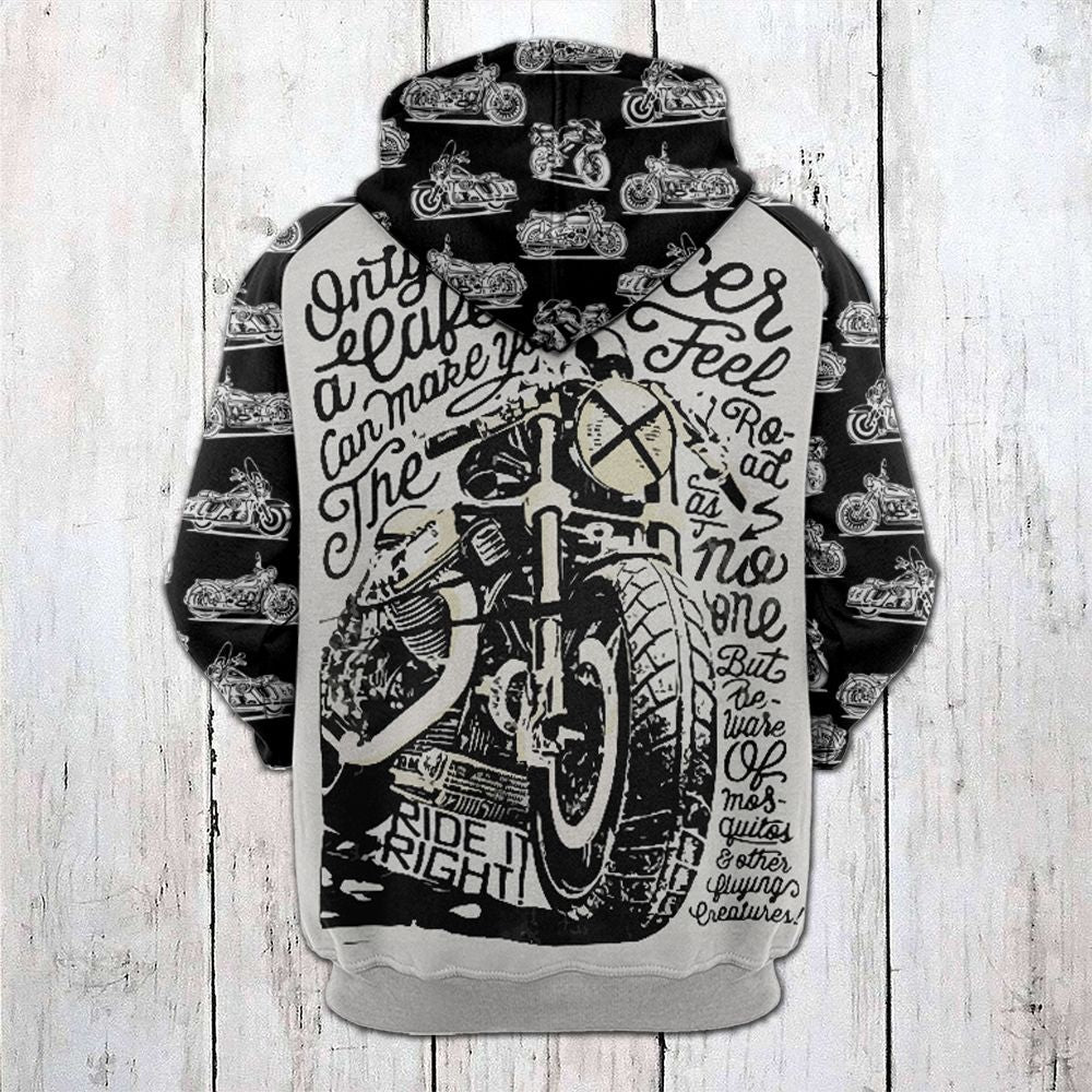 Feel the Road Pullover Premium Hoodie Only A Cafe Racer, Perfect Outfit For Men And Women On Christmas New Year Autumn Winter