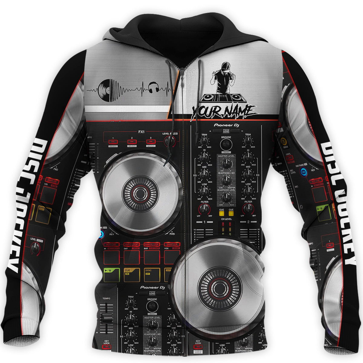Personalized Name DJ Shirts - Custom Name Disc Jockey Table Shirts, Men Playing DJ Shirts, Perfect DJ Shirts for Men & Women