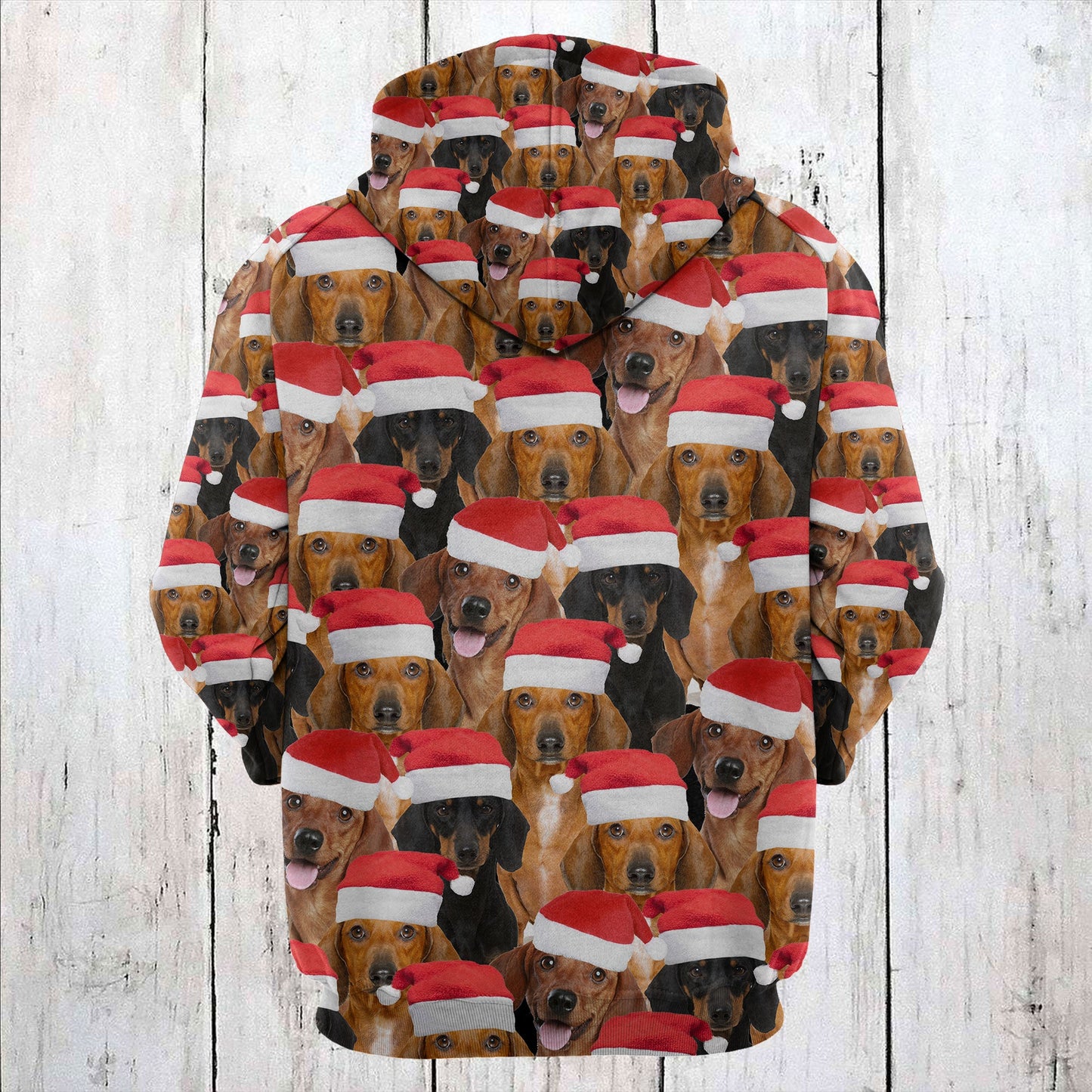 Dachshund Christmas hat Pullover Premium Hoodie, Perfect Outfit For Men And Women On Christmas New Year Autumn Winter
