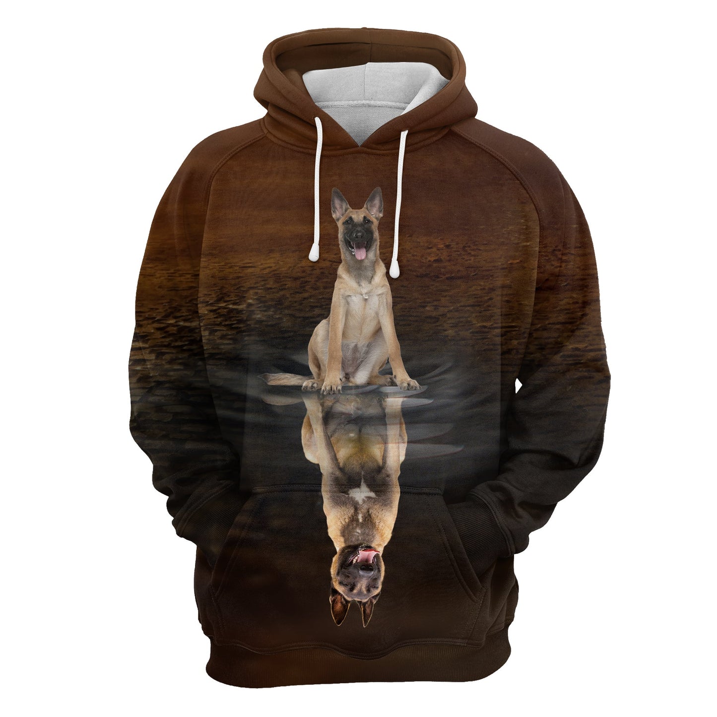 Cute Belgian Malinois Reflection Pullover Premium Hoodie, Perfect Outfit For Men And Women On Christmas New Year Autumn Winter