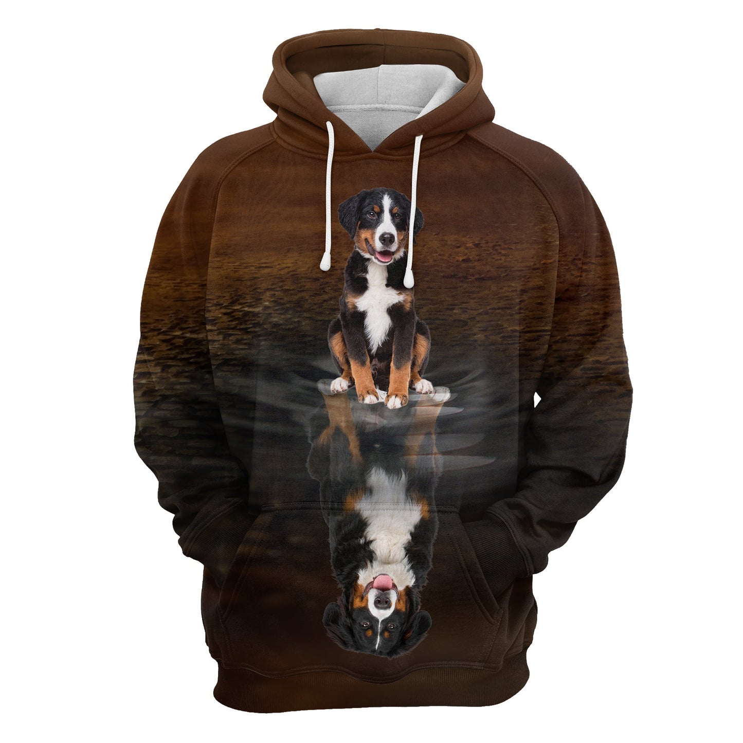 Cute Bernese Mountain Dog Reflection Pullover Premium Hoodie, Perfect Outfit For Men And Women On Christmas New Year Autumn Winter