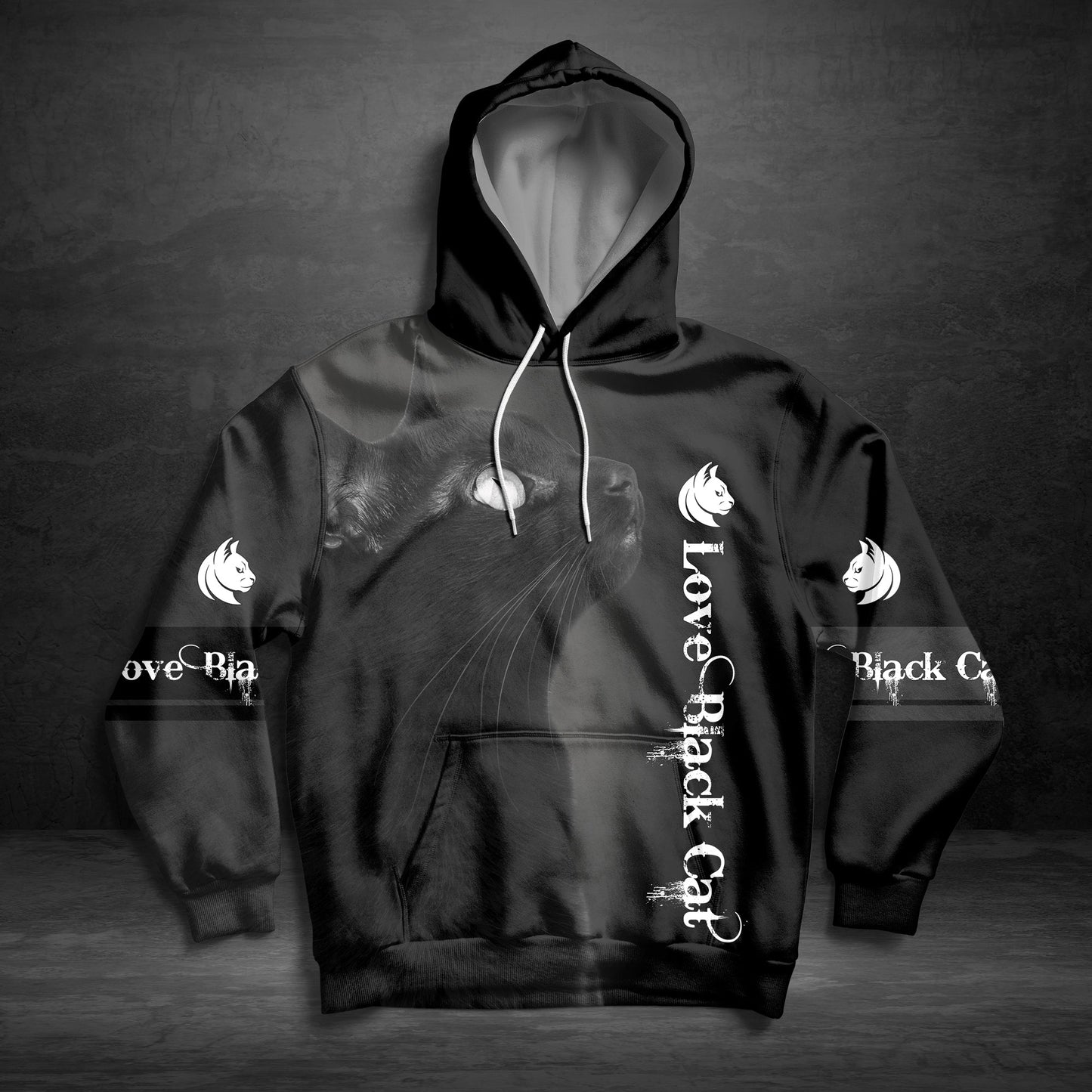 Love Black Cat Awesome Pullover Premium Hoodie, Perfect Outfit For Men And Women On Christmas New Year Autumn Winter