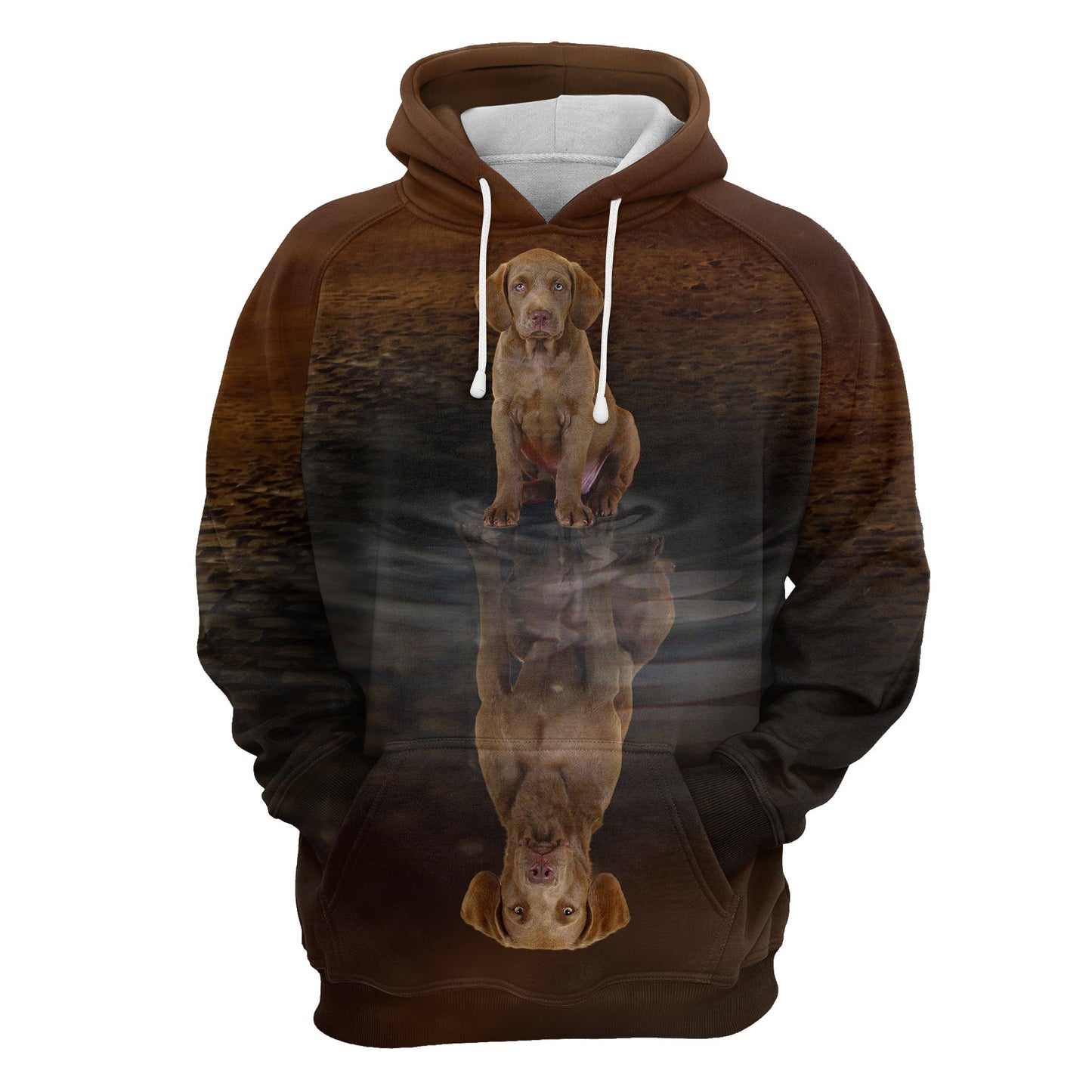 Cute Chesapeake Bay Retriever Reflection Pullover Premium Hoodie, Perfect Outfit For Men And Women On Christmas New Year Autumn Winter