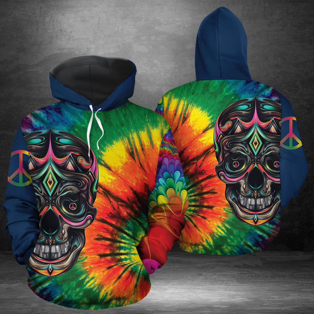 Cool Hippie Skull Pullover Premium Hoodie, Perfect Outfit For Men And Women On Christmas New Year Autumn Winter