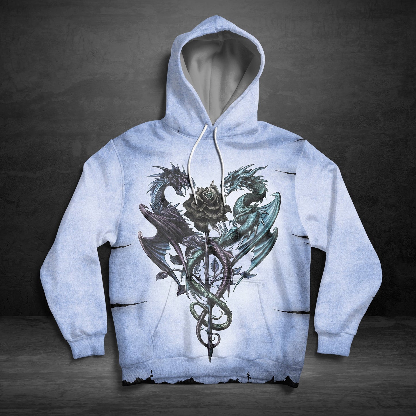 Dragon & Rose Pullover Premium Hoodie, Perfect Outfit For Men And Women On Christmas New Year Autumn Winter