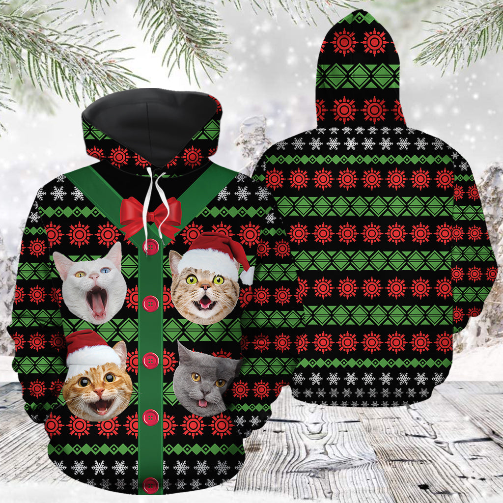 Funny Cat Face Meme Pullover Premium Hoodie, Perfect Outfit For Men And Women On Christmas New Year Autumn Winter