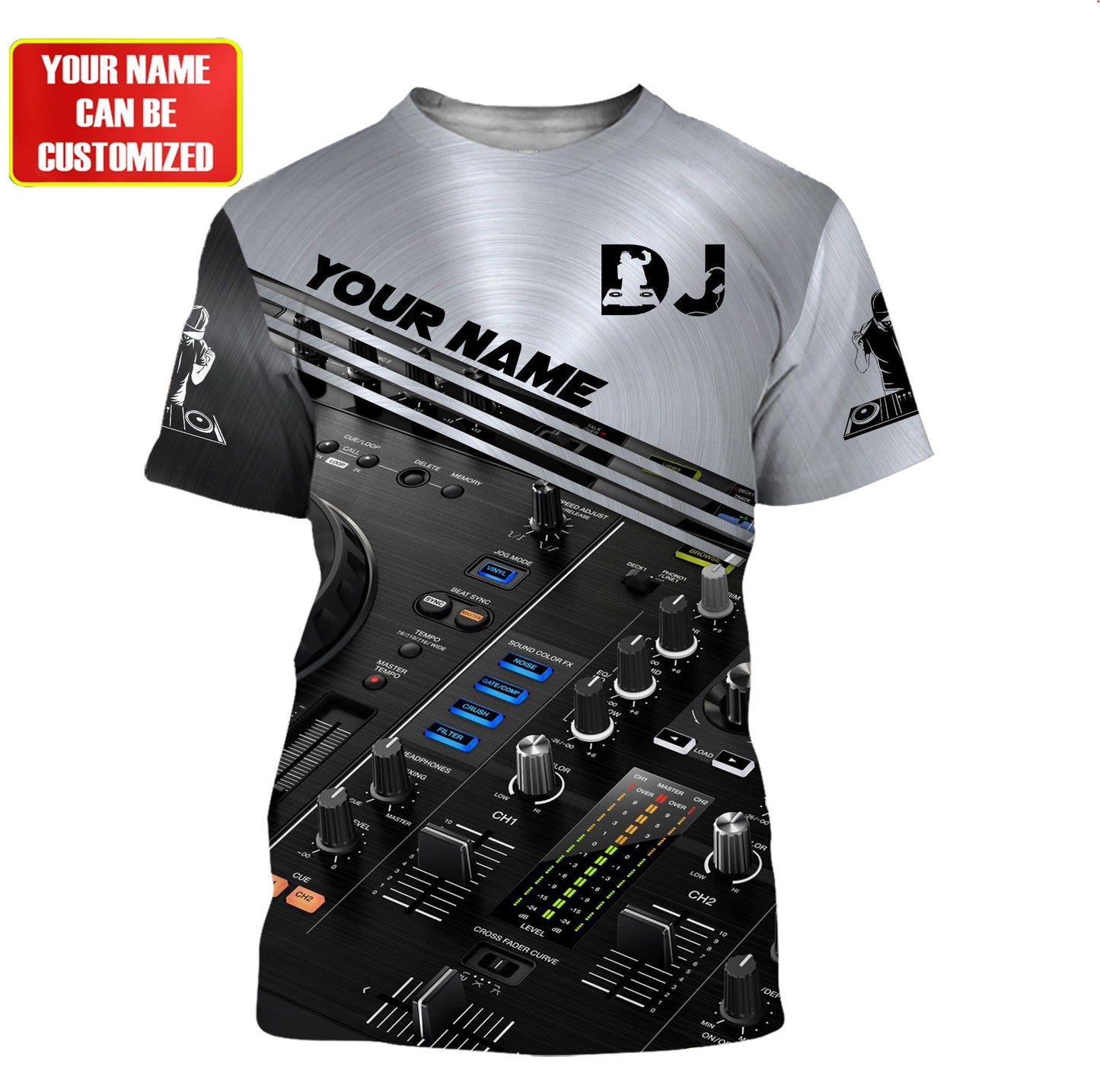 Personalized Name Disc Jockey Shirts - Custom Name DJ Shirts, Modern Deejay Black Shirts, Perfect DJ Shirts for Men & Women