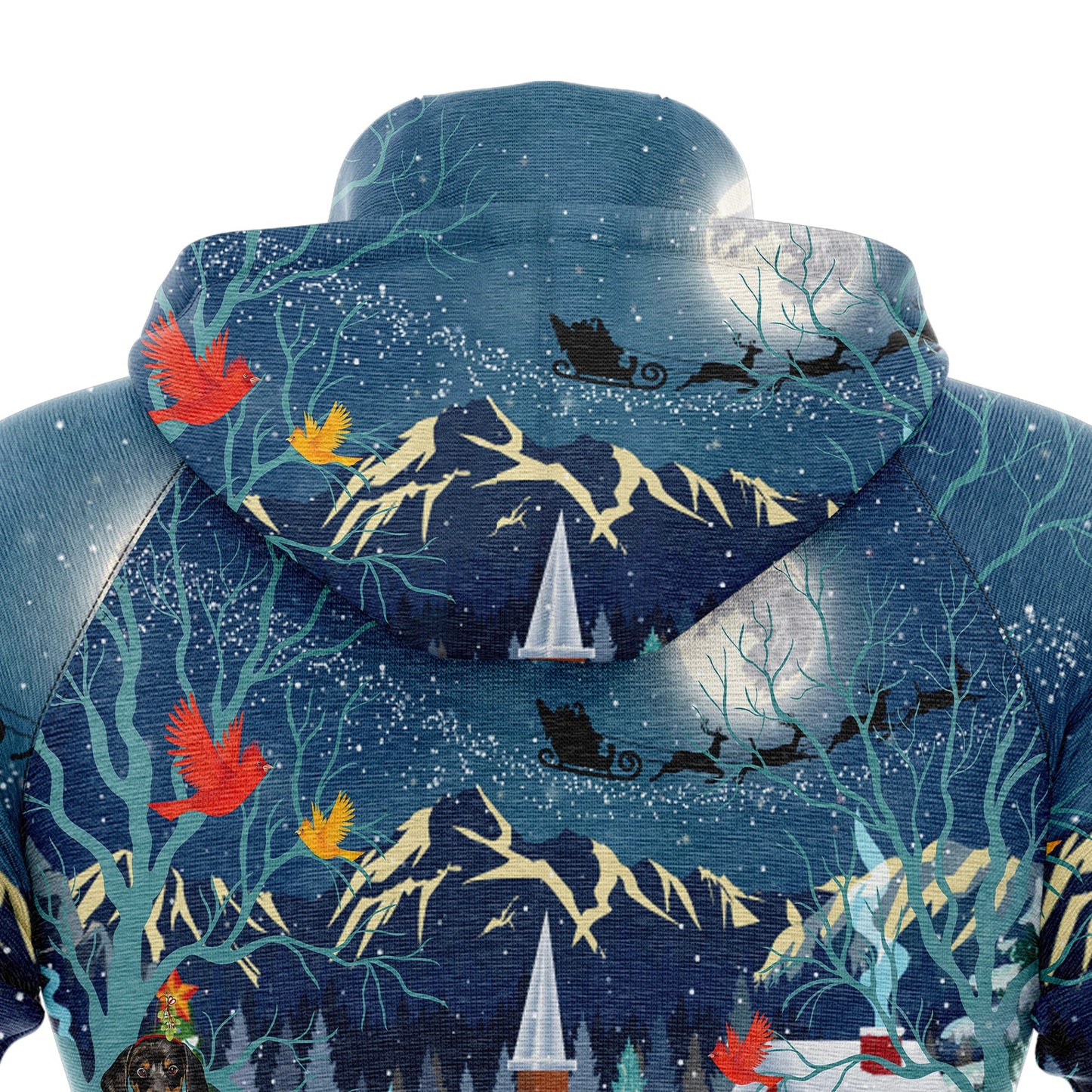 Dachshund Christmas Night Pullover Premium Hoodie, Perfect Outfit For Men And Women On Christmas New Year Autumn Winter