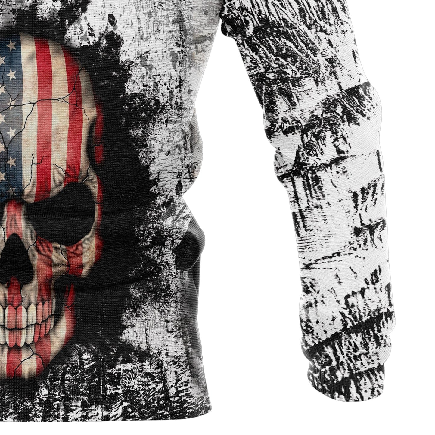 Skull American Flag Pullover Premium Hoodie, Perfect Outfit For Men And Women On Christmas New Year Autumn Winter