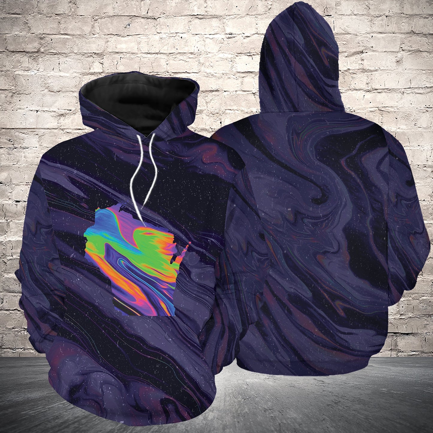 Awesome Wisconsin Pullover Premium Hoodie Purple background, Perfect Outfit For Men And Women On Christmas New Year Autumn Winter
