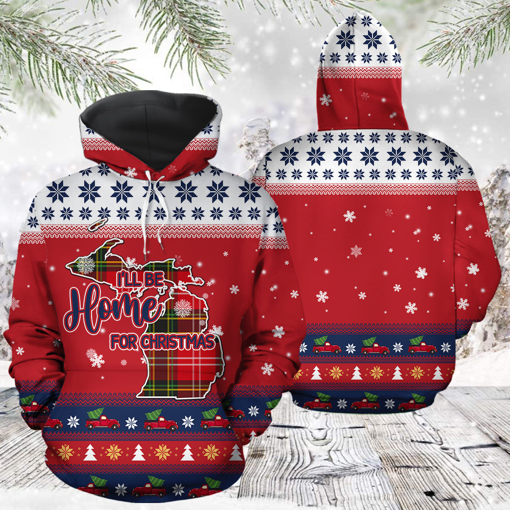 Michigan Home For Christmas Pullover Premium Hoodie, Perfect Outfit For Men And Women On Christmas New Year Autumn Winter