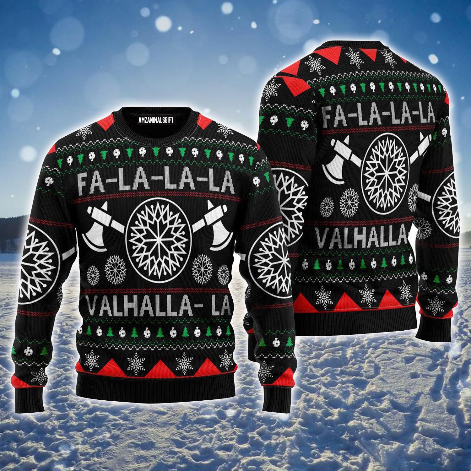 Viking Valhalla Xmas Ugly Sweater For Men & Women, Perfect Outfit For Christmas New Year Autumn Winter