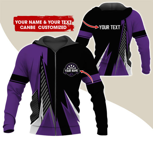 Customized Name & Text Darts Premium Zip Hoodie , Personalized Name Darts Zip Hoodie For Men & Women - Gift For Darts Lovers, Darts Players