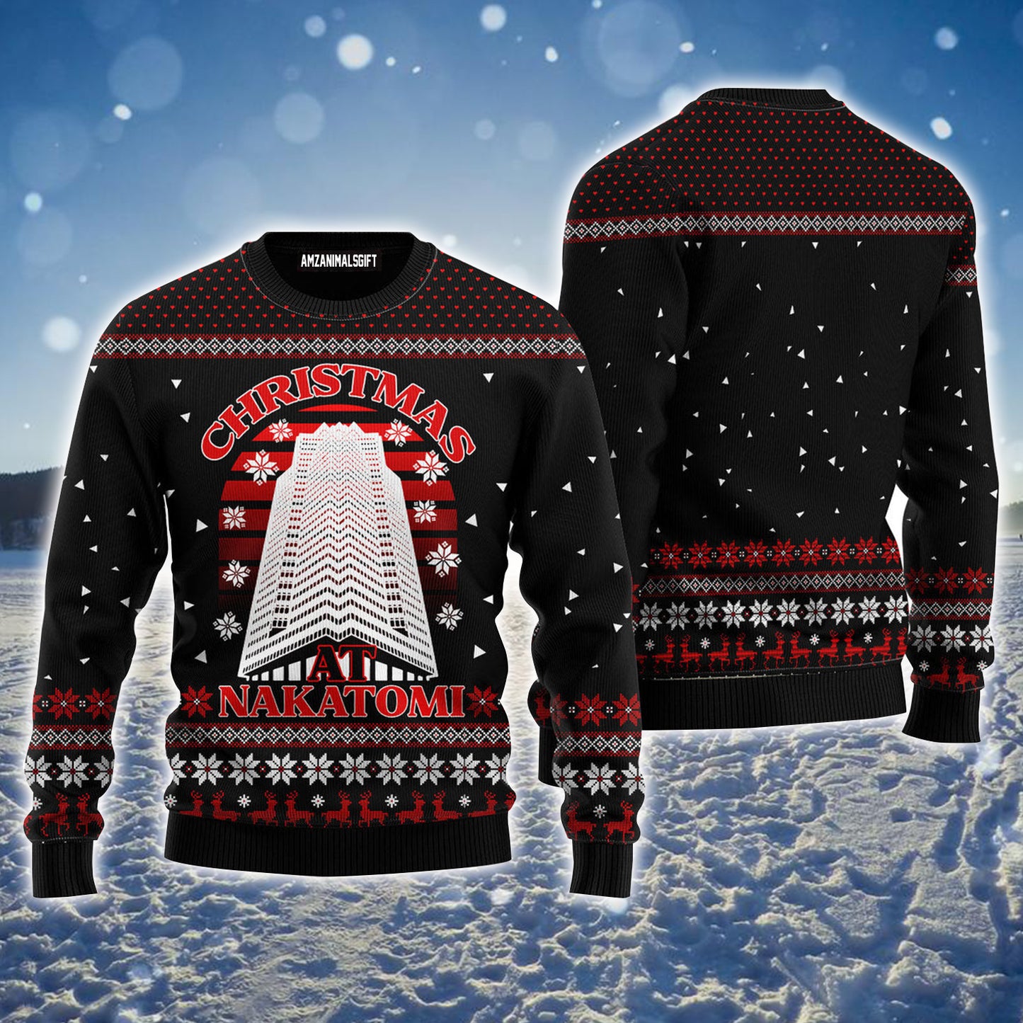 Christmas At Nakatomi Plaza Ugly Sweater, Funny Christmas Ugly Sweater For Men & Women - Perfect Gift For Christmas, Family, Friends