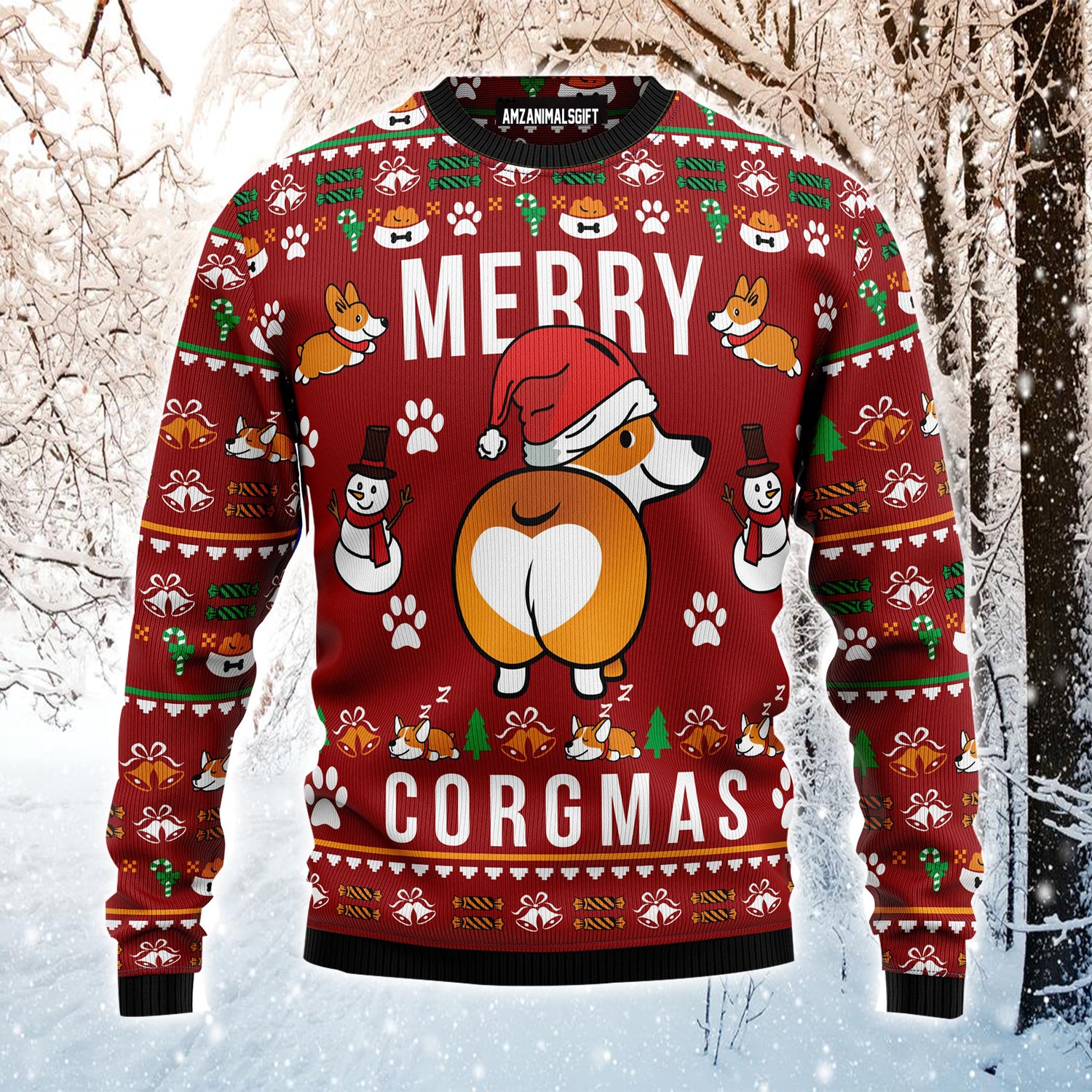 Funny Corgi Ugly Christmas Sweater, Merry Corgmas Pattern Ugly Sweater For Men & Women - Best Gift For Christmas, Friends, Corgi Lovers