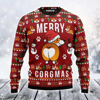 Funny Corgi Ugly Christmas Sweater, Merry Corgmas Pattern Ugly Sweater For Men & Women - Best Gift For Christmas, Friends, Corgi Lovers