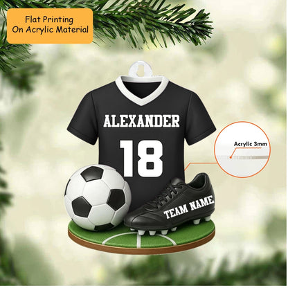 Personalized Soccer Christmas Ornament, Soccer Things, Custom Ornament Christmas Gift, Keychain Soccer, Car Ornament Soccer