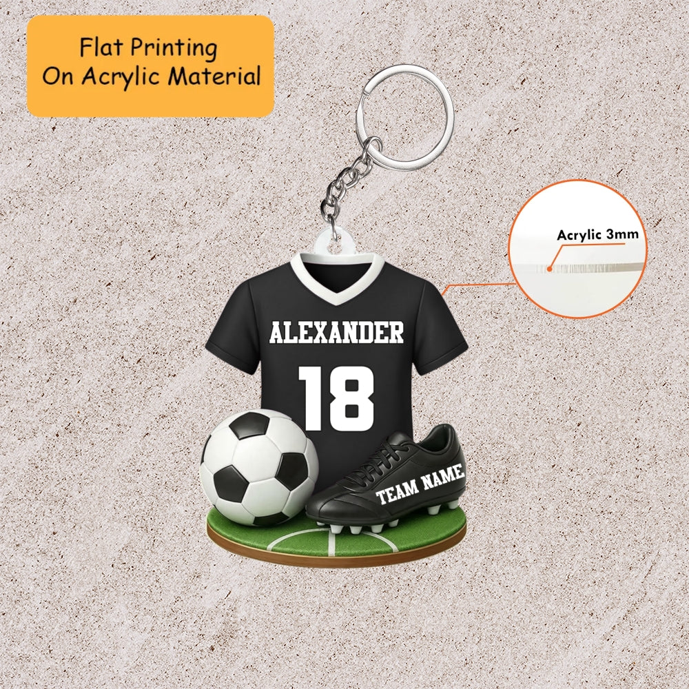 Personalized Soccer Christmas Ornament, Soccer Things, Custom Ornament Christmas Gift, Keychain Soccer, Car Ornament Soccer