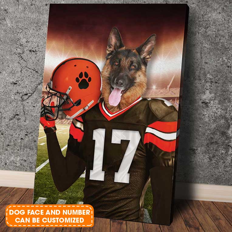 The Cleveland Fan Custom Pet Face Portrait Canvas - Pet Painting Portrait Canvas, Wall Art - Perfect Gift For The Cleveland Fan, Pet Lovers