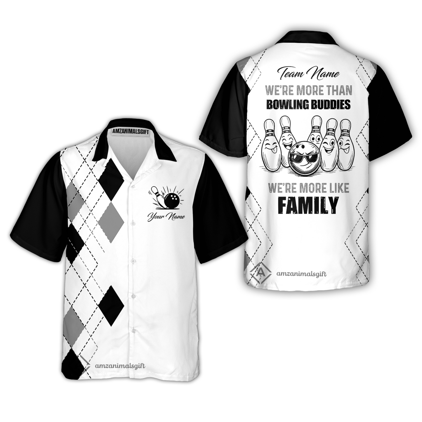 Customized Bowling Team Jersey, We're More Than Bowling Buddies, We're More Like Family Bowling Team Shirt