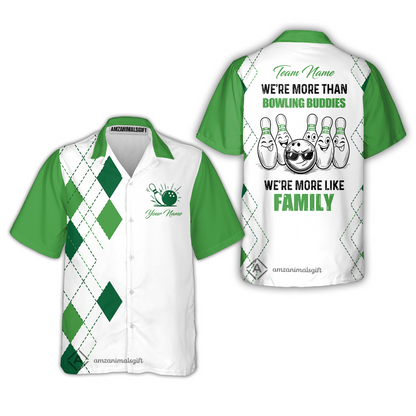 Customized Bowling Team Jersey, We're More Than Bowling Buddies, We're More Like Family Bowling Team Shirt