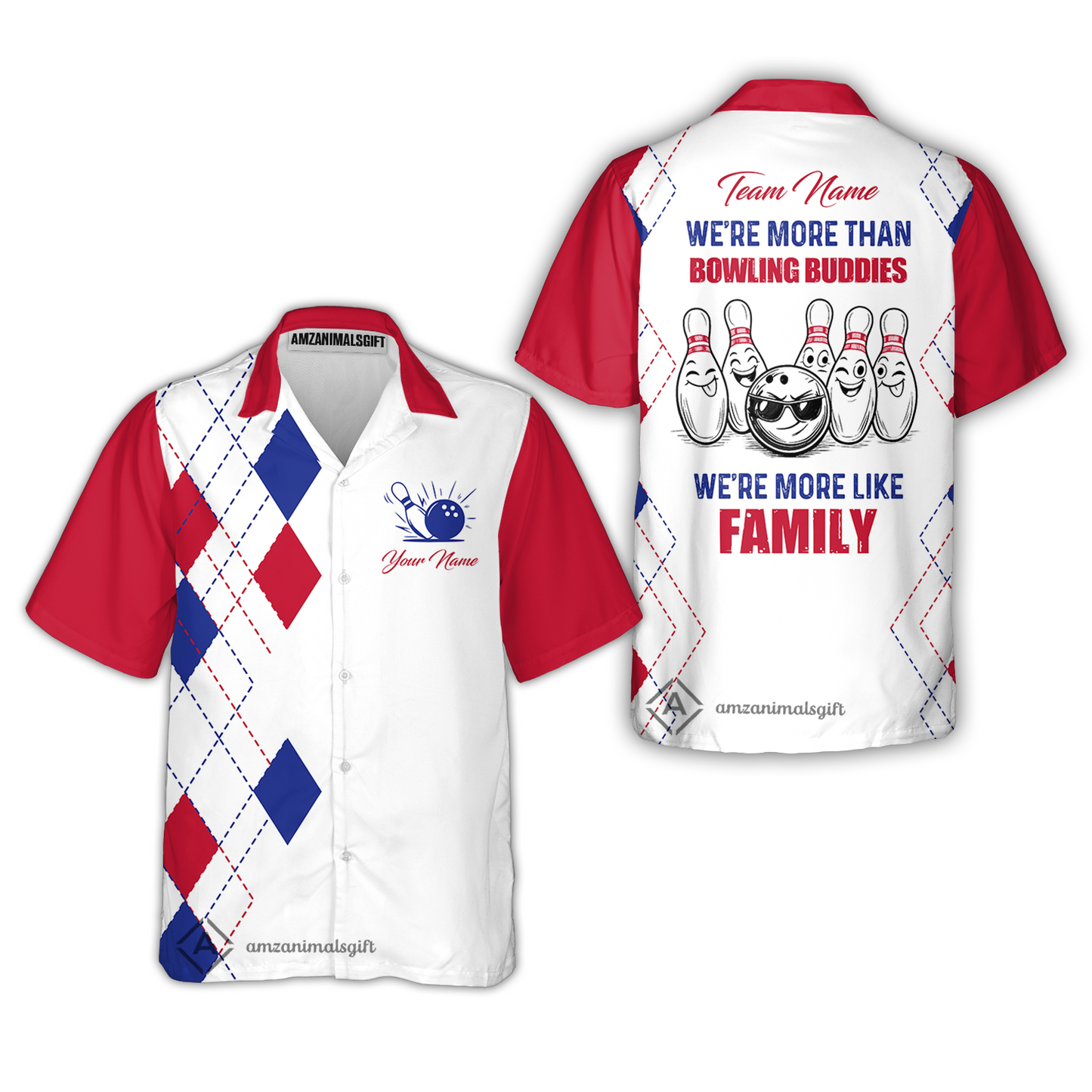 Customized Bowling Team Jersey, We're More Than Bowling Buddies, We're More Like Family Bowling Team Shirt