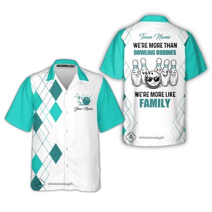 Customized Bowling Team Jersey, We're More Than Bowling Buddies, We're More Like Family Bowling Team Shirt