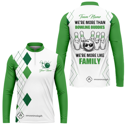 Customized Bowling Team Jersey, We're More Than Bowling Buddies, We're More Like Family Bowling Team Shirt