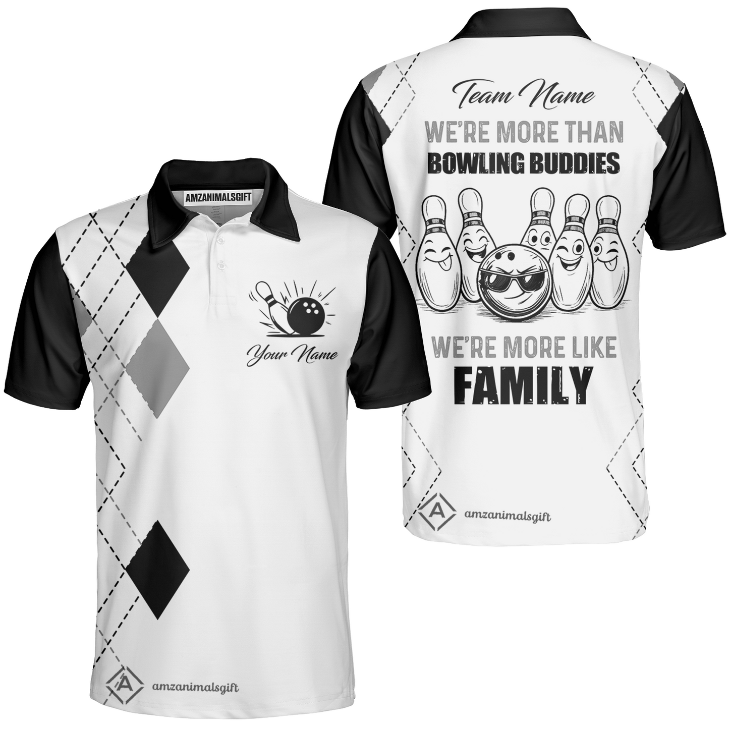 Customized Bowling Team Jersey, We're More Than Bowling Buddies, We're More Like Family Bowling Team Shirt