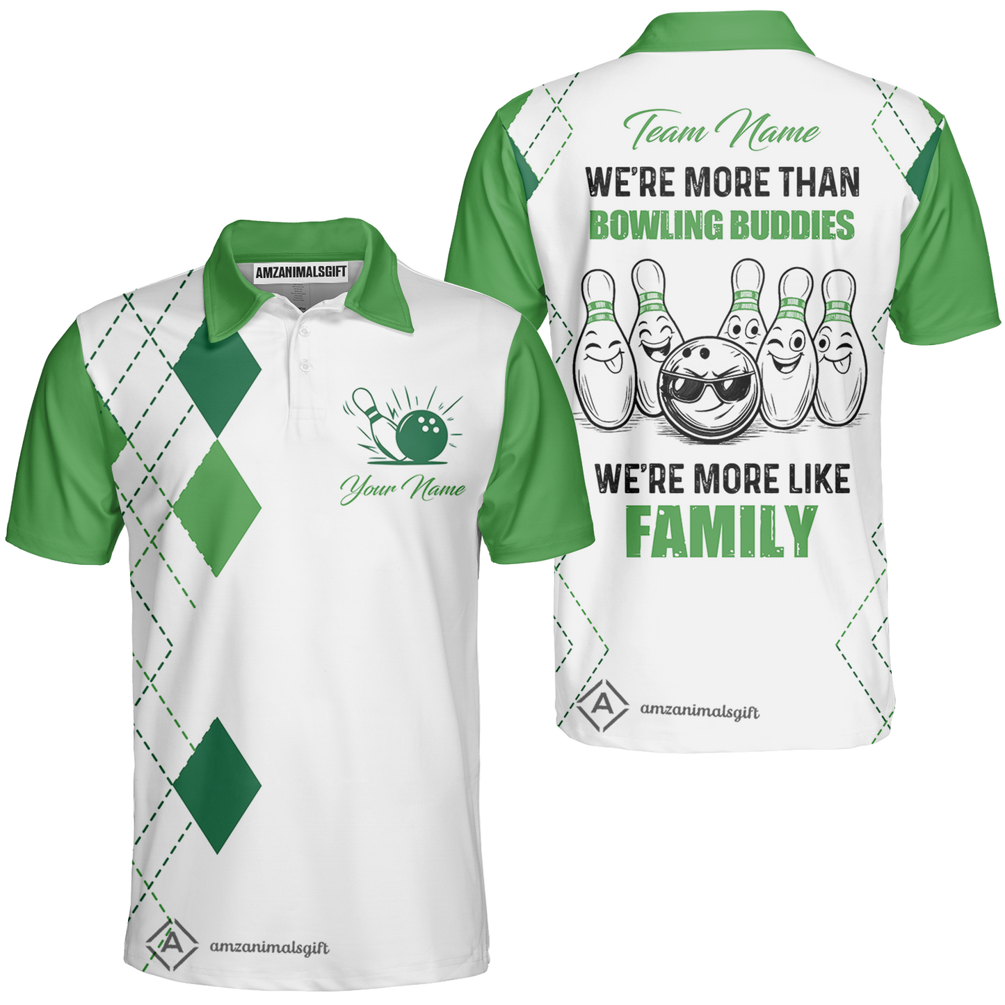 Customized Bowling Team Jersey, We're More Than Bowling Buddies, We're More Like Family Bowling Team Shirt