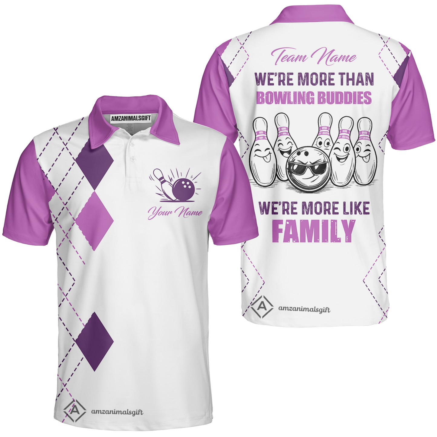 Customized Bowling Team Jersey, We're More Than Bowling Buddies, We're More Like Family Bowling Team Shirt