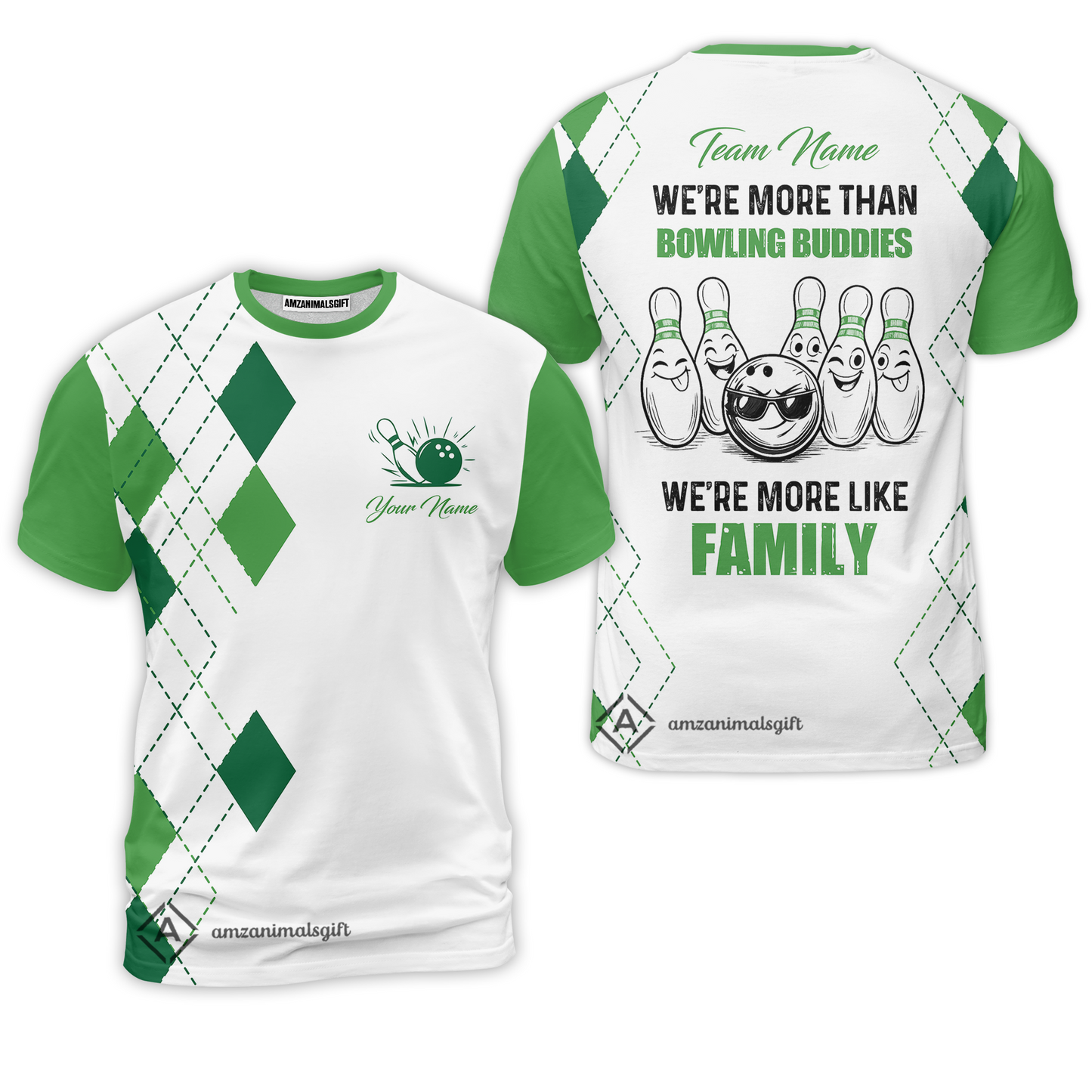 Customized Bowling Team Jersey, We're More Than Bowling Buddies, We're More Like Family Bowling Team Shirt