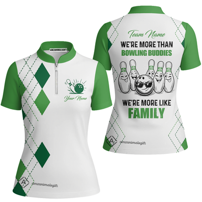 Customized Bowling Team Jersey, We're More Than Bowling Buddies, We're More Like Family Bowling Team Shirt
