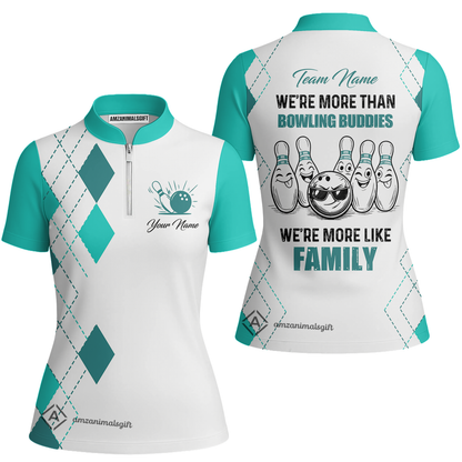 Customized Bowling Team Jersey, We're More Than Bowling Buddies, We're More Like Family Bowling Team Shirt