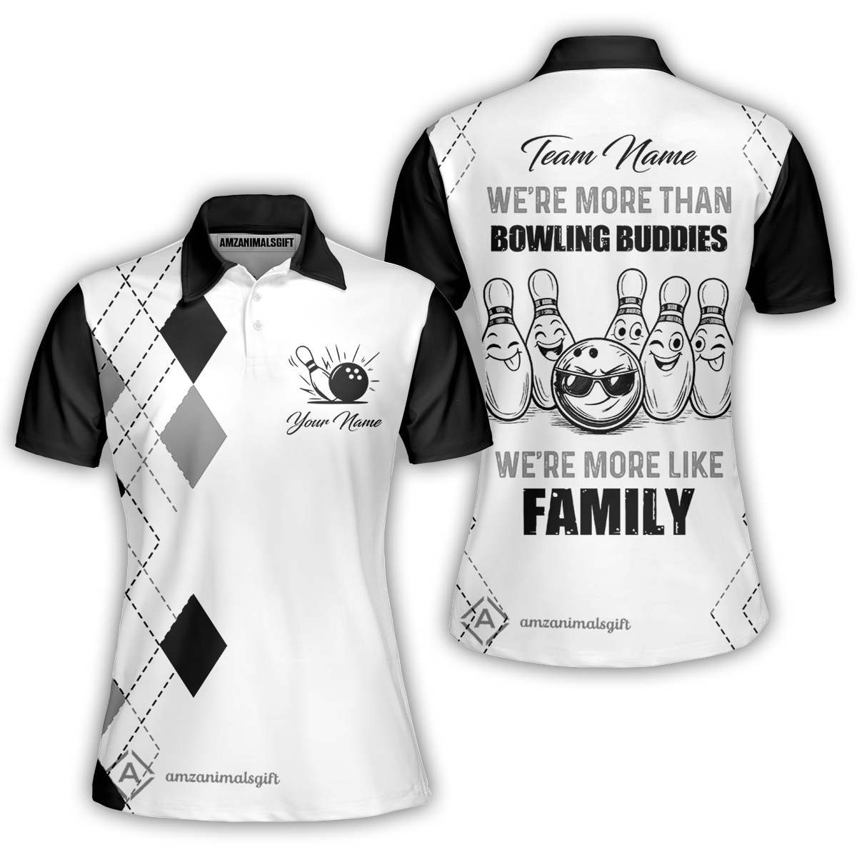 Customized Bowling Team Jersey, We're More Than Bowling Buddies, We're More Like Family Bowling Team Shirt