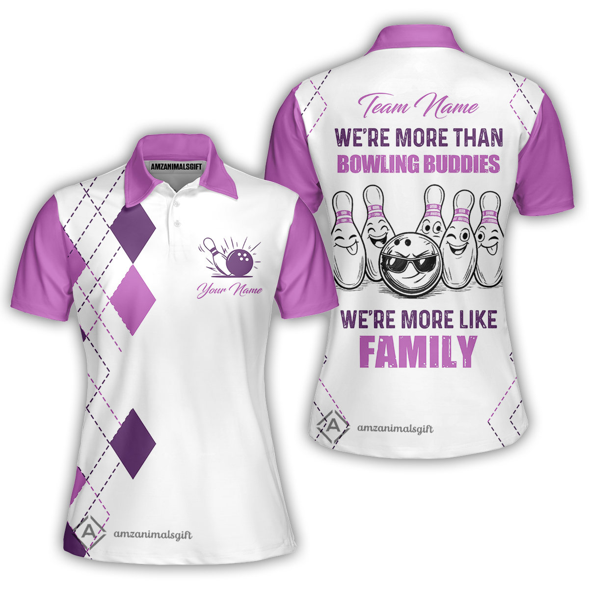 Customized Bowling Team Jersey, We're More Than Bowling Buddies, We're More Like Family Bowling Team Shirt