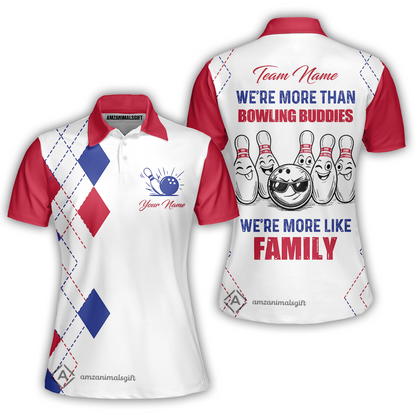 Customized Bowling Team Jersey, We're More Than Bowling Buddies, We're More Like Family Bowling Team Shirt