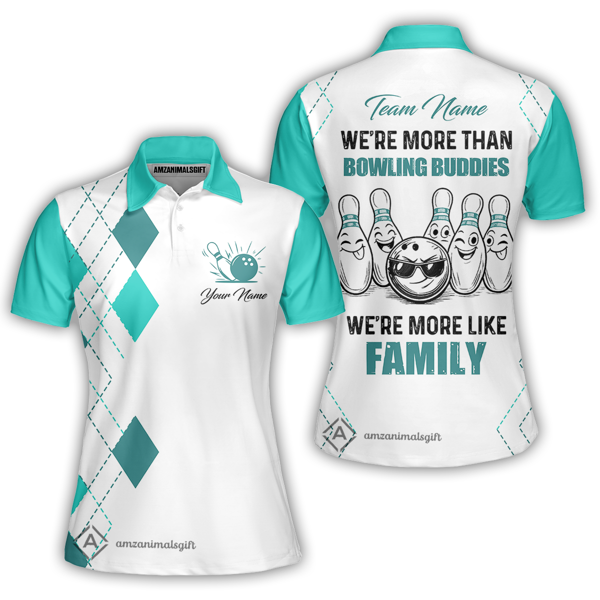 Customized Bowling Team Jersey, We're More Than Bowling Buddies, We're More Like Family Bowling Team Shirt