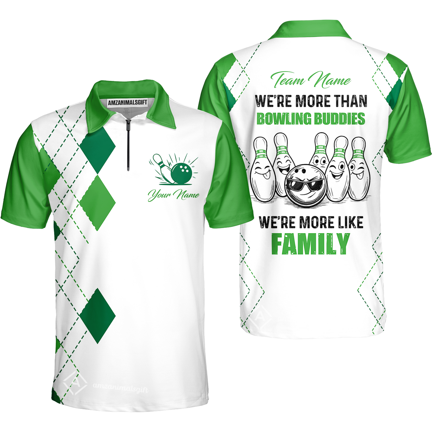 Customized Bowling Team Jersey, We're More Than Bowling Buddies, We're More Like Family Bowling Team Shirt