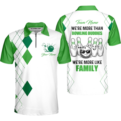 Customized Bowling Team Jersey, We're More Than Bowling Buddies, We're More Like Family Bowling Team Shirt
