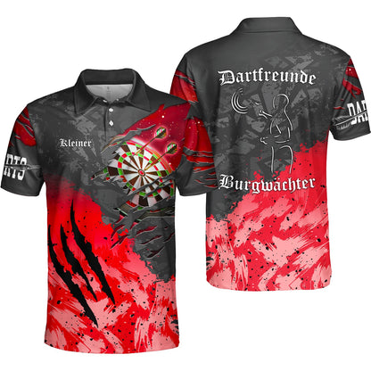 Customized Darts Polo Shirt Multicolor For LG Silke Team